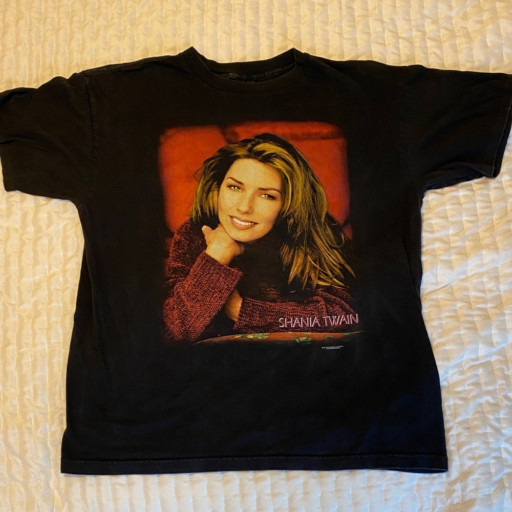 PolyGram 90s Shania Twain Black Graphic T-Shirt